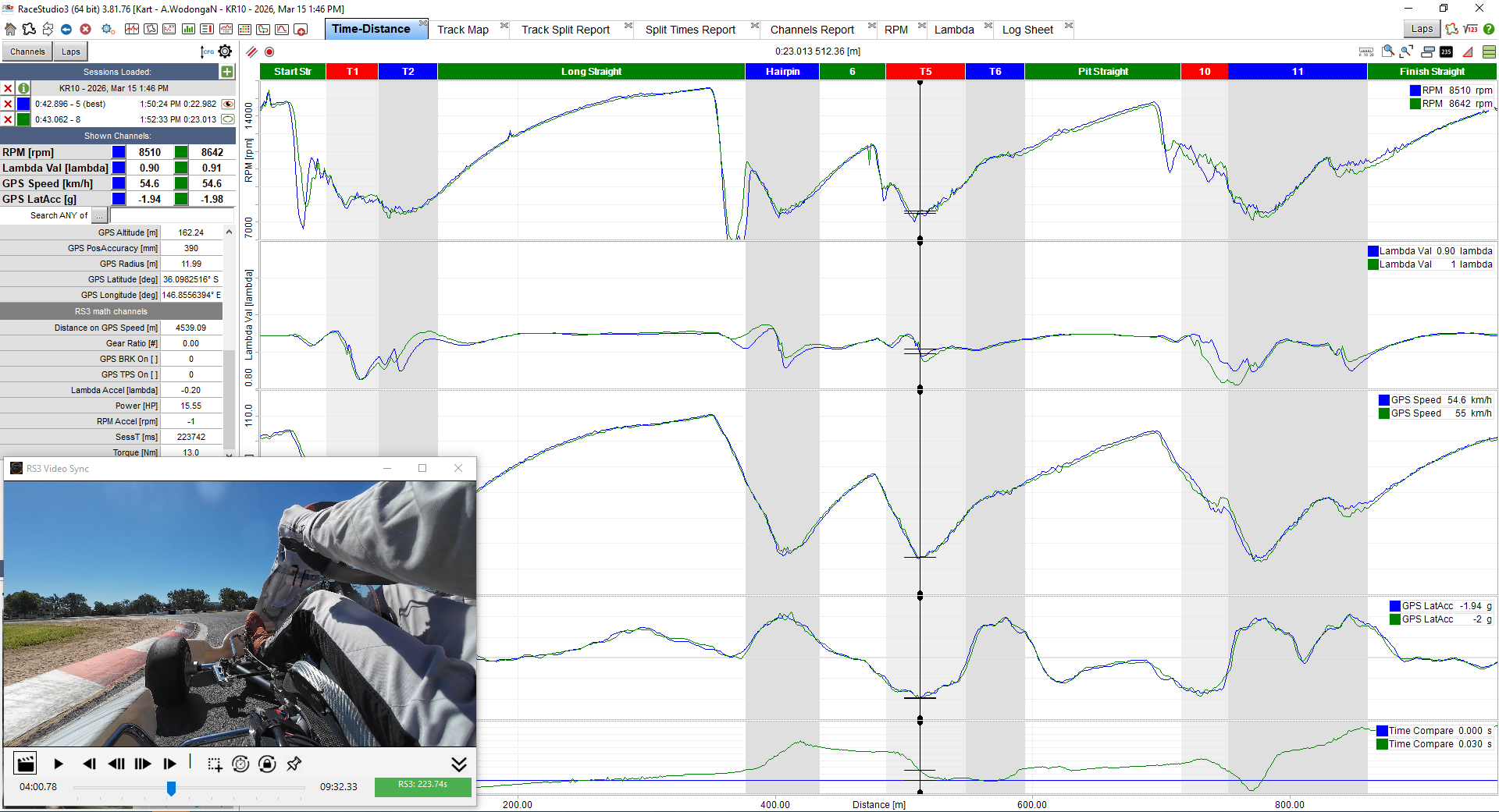 RS3 Sync running beside Race Studio 3